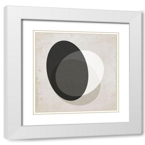 Moderniste Neutre I White Modern Wood Framed Art Print with Double Matting by Jill, Susan