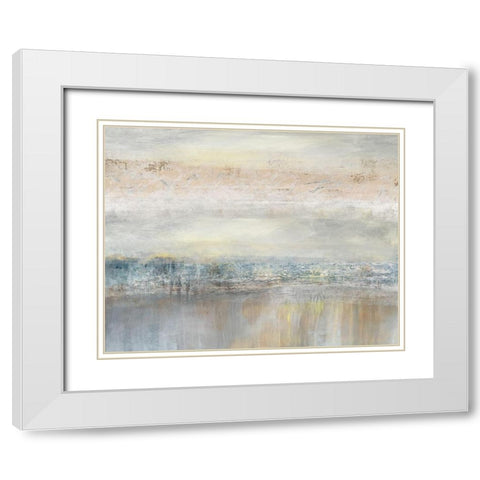 From A Distance White Modern Wood Framed Art Print with Double Matting by Nan