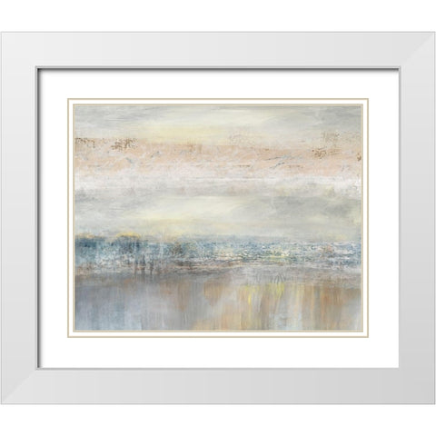 From A Distance White Modern Wood Framed Art Print with Double Matting by Nan