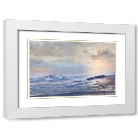 Soft Dusk White Modern Wood Framed Art Print with Double Matting by Calascibetta, Mike