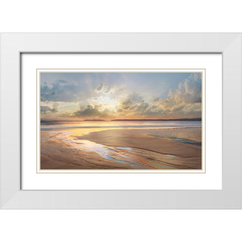 Across the Way White Modern Wood Framed Art Print with Double Matting by Calascibetta, Mike