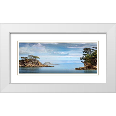 Coastal Sanctuary White Modern Wood Framed Art Print with Double Matting by Calascibetta, Mike