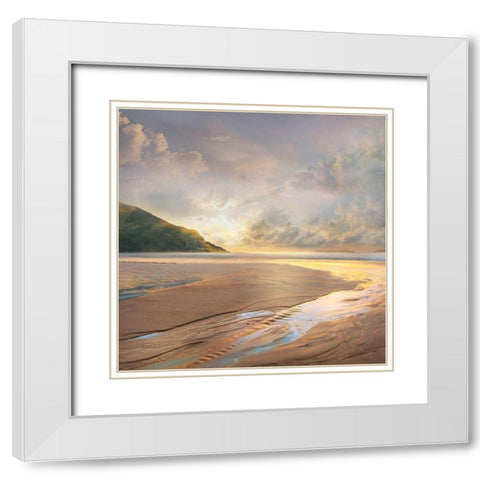 At Low Tide White Modern Wood Framed Art Print with Double Matting by Calascibetta, Mike