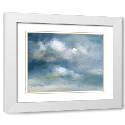 Cloud Poetry White Modern Wood Framed Art Print with Double Matting by Nan