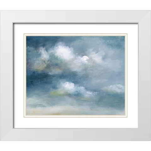 Cloud Poetry White Modern Wood Framed Art Print with Double Matting by Nan