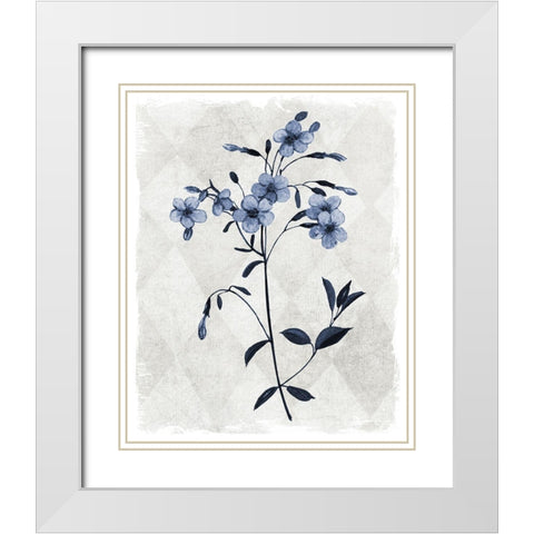 Harlequin Botanical III White Modern Wood Framed Art Print with Double Matting by Robinson, Carol