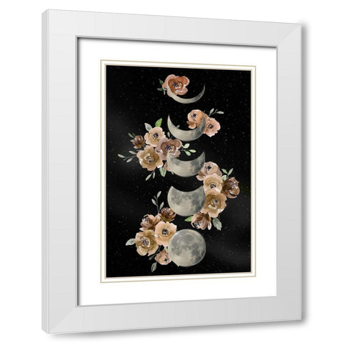 Bohemian Lunar White Modern Wood Framed Art Print with Double Matting by Santiago, Daniela