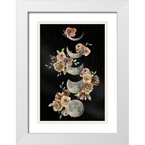 Bohemian Lunar White Modern Wood Framed Art Print with Double Matting by Santiago, Daniela