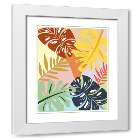 Tropical Foliage II White Modern Wood Framed Art Print with Double Matting by Carpentieri, Natalie