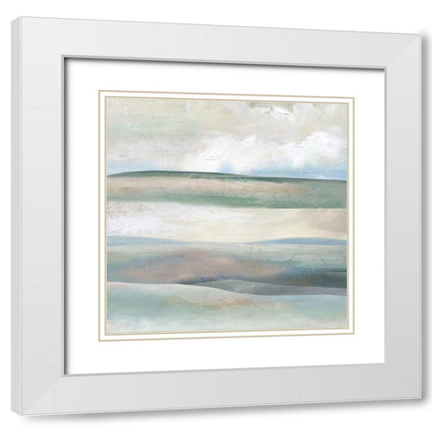 Terra Stratus White Modern Wood Framed Art Print with Double Matting by Nan