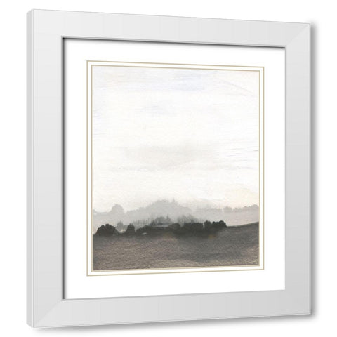 Miles Away I White Modern Wood Framed Art Print with Double Matting by Jill, Susan