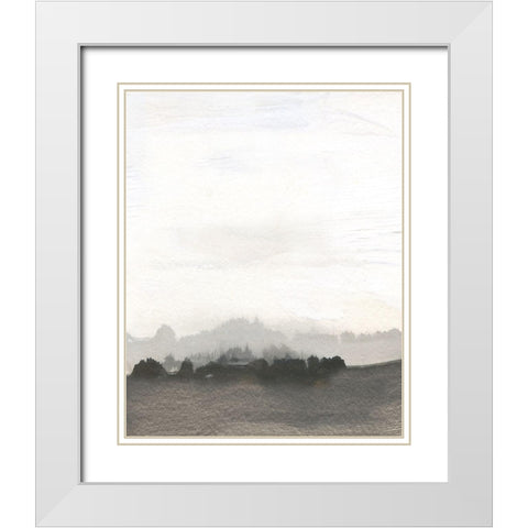 Miles Away I White Modern Wood Framed Art Print with Double Matting by Jill, Susan