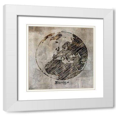 Europe White Modern Wood Framed Art Print with Double Matting by Jill, Susan