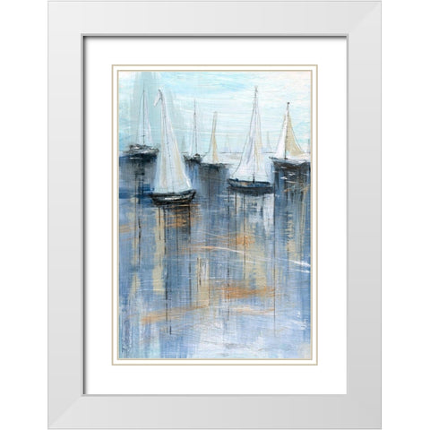 Sail Away White Modern Wood Framed Art Print with Double Matting by Jill, Susan