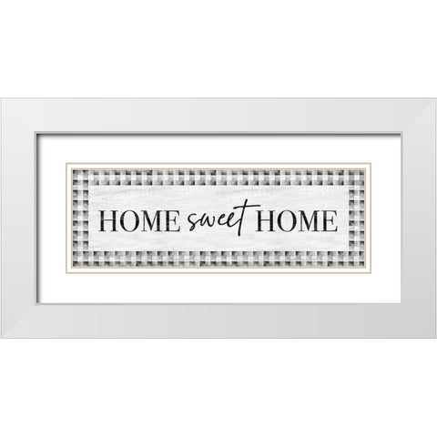 Home Sweet Home White Modern Wood Framed Art Print with Double Matting by Carpentieri, Natalie