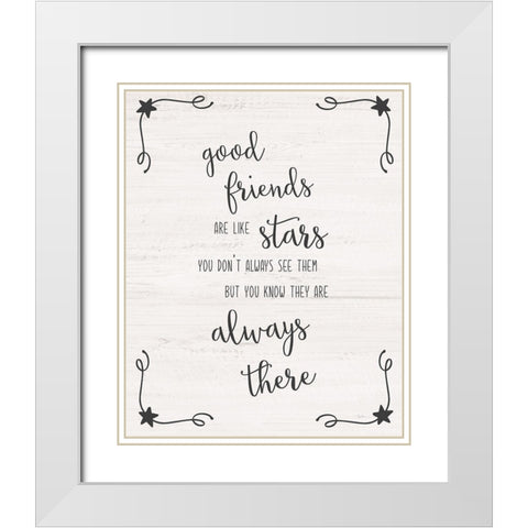 Always There White Modern Wood Framed Art Print with Double Matting by Carpentieri, Natalie