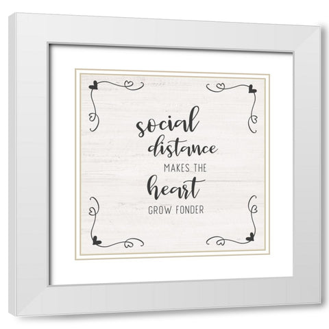 Social Distance White Modern Wood Framed Art Print with Double Matting by Carpentieri, Natalie