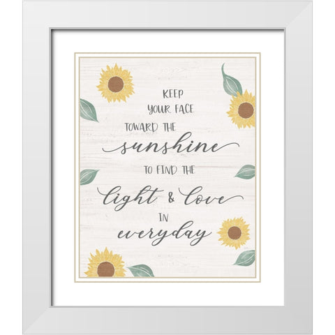 Toward The Sun White Modern Wood Framed Art Print with Double Matting by Carpentieri, Natalie