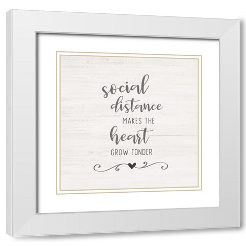 Heart Fonder White Modern Wood Framed Art Print with Double Matting by Carpentieri, Natalie