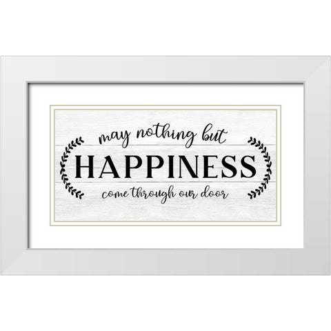 Through Our Door White Modern Wood Framed Art Print with Double Matting by CAD Designs