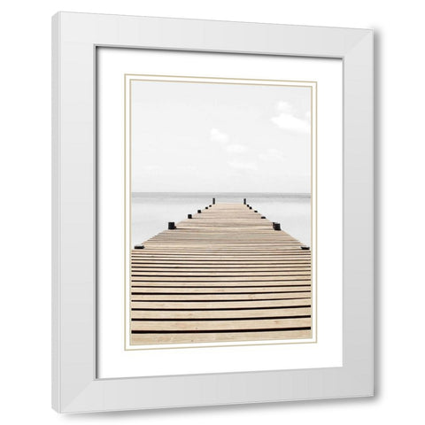 Neutral Skies White Modern Wood Framed Art Print with Double Matting by Carpentieri, Natalie