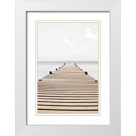 Neutral Skies White Modern Wood Framed Art Print with Double Matting by Carpentieri, Natalie