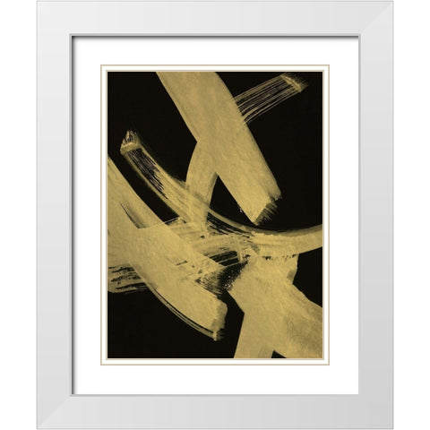 Gold Magic I White Modern Wood Framed Art Print with Double Matting by Jill, Susan