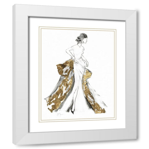 All That Glitters I White Modern Wood Framed Art Print with Double Matting by Tava Studios