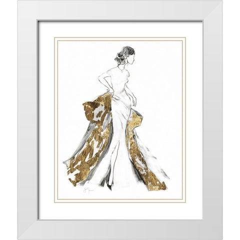 All That Glitters I White Modern Wood Framed Art Print with Double Matting by Tava Studios