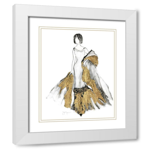 All That Glitters II White Modern Wood Framed Art Print with Double Matting by Tava Studios