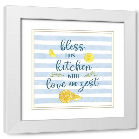 Love and Zest White Modern Wood Framed Art Print with Double Matting by Robinson, Carol