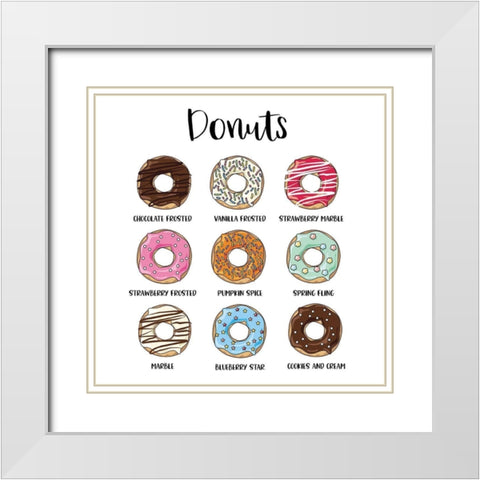 Donut Chart White Modern Wood Framed Art Print with Double Matting by Murray, Amanda
