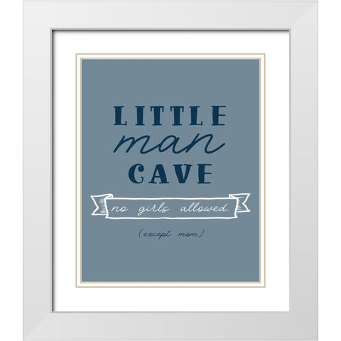 No Girls Allowed White Modern Wood Framed Art Print with Double Matting by Carpentieri, Natalie