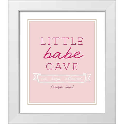 No Boys Allowed White Modern Wood Framed Art Print with Double Matting by Carpentieri, Natalie