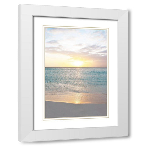 Soft Reflections White Modern Wood Framed Art Print with Double Matting by Carpentieri, Natalie