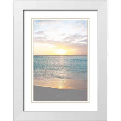 Soft Reflections White Modern Wood Framed Art Print with Double Matting by Carpentieri, Natalie