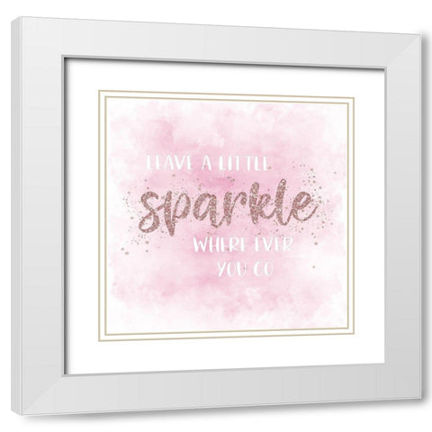 Sparkle White Modern Wood Framed Art Print with Double Matting by Carpentieri, Natalie