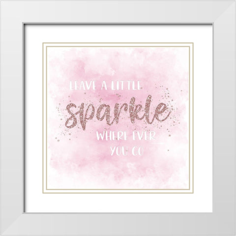 Sparkle White Modern Wood Framed Art Print with Double Matting by Carpentieri, Natalie
