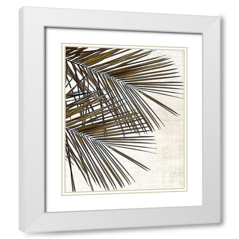 Palm I White Modern Wood Framed Art Print with Double Matting by Carpentieri, Natalie