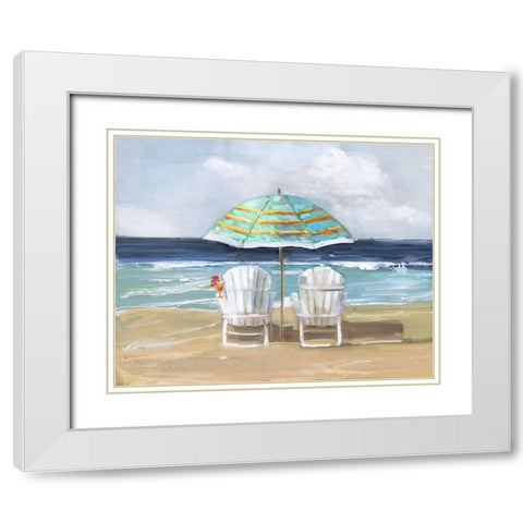 Twos Company White Modern Wood Framed Art Print with Double Matting by Swatland, Sally
