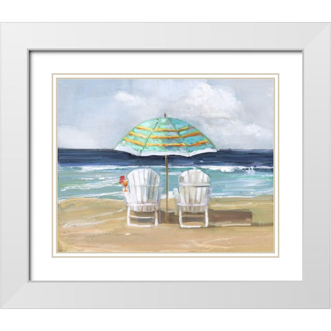 Twos Company White Modern Wood Framed Art Print with Double Matting by Swatland, Sally