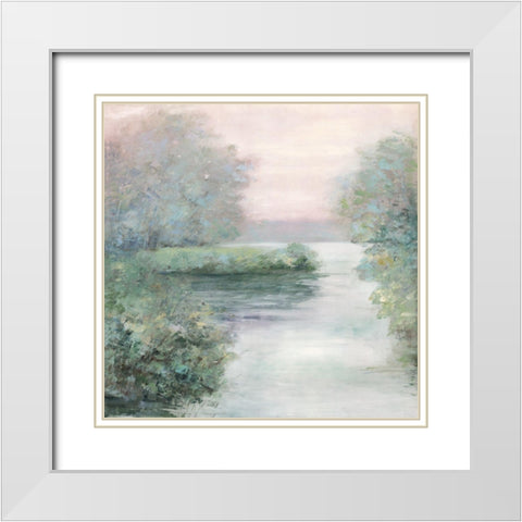 Misty Morning II White Modern Wood Framed Art Print with Double Matting by Swatland, Sally