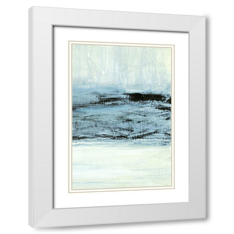 Indigo Wood II White Modern Wood Framed Art Print with Double Matting by Jill, Susan