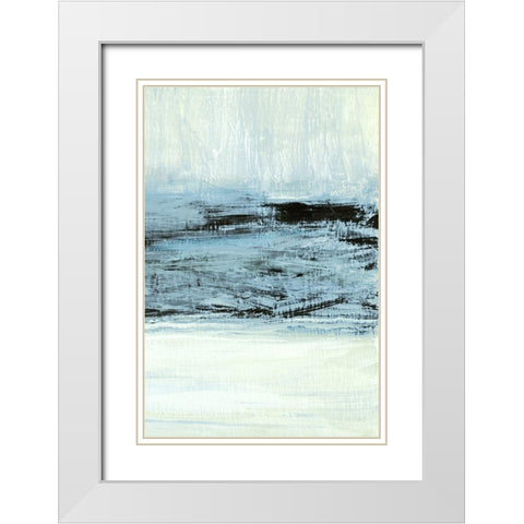 Indigo Wood II White Modern Wood Framed Art Print with Double Matting by Jill, Susan