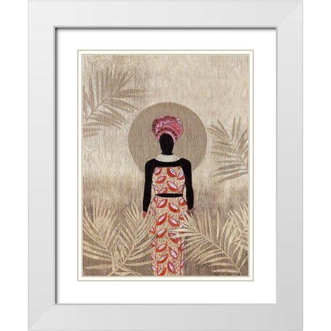 Luna Beauty II White Modern Wood Framed Art Print with Double Matting by Tava Studios