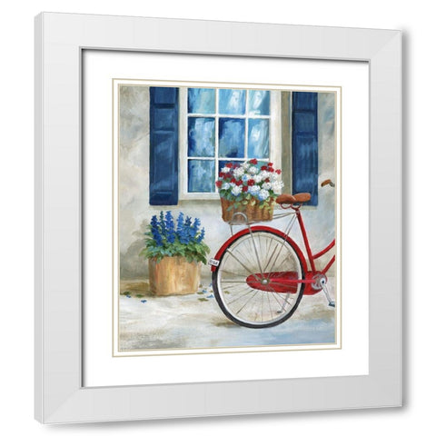 Summer Ride I White Modern Wood Framed Art Print with Double Matting by Nan