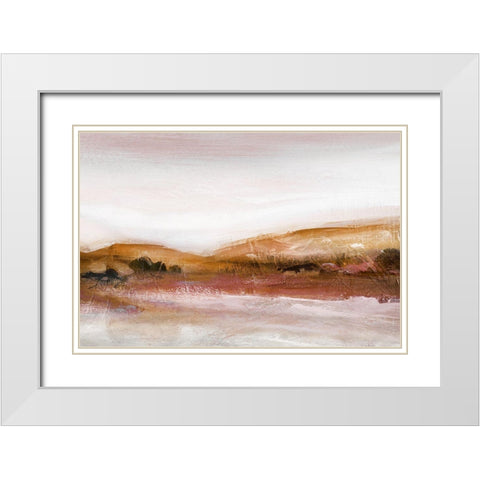Twilight Shadows White Modern Wood Framed Art Print with Double Matting by Robinson, Carol