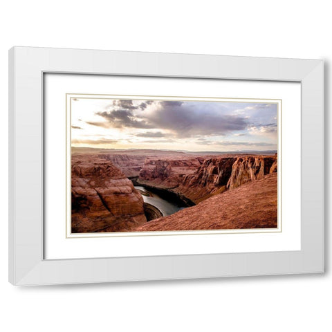 Mighty Colorado at Sunset White Modern Wood Framed Art Print with Double Matting by Delimont, Danita