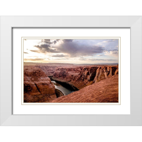 Mighty Colorado at Sunset White Modern Wood Framed Art Print with Double Matting by Delimont, Danita