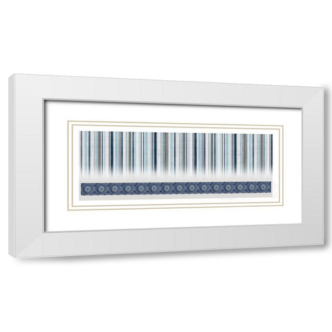 World Traveler White Modern Wood Framed Art Print with Double Matting by CAD Designs